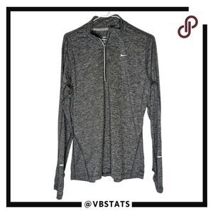 Nike Women's Dri-Fit Heather Stretch Half Zip Long‎ Sleeve Sweatshirt Gray XL